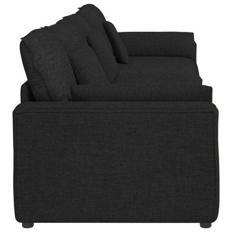 SOFA MODUŁOWA Z PODUSZKAMI CZARNA