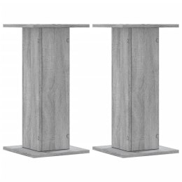 STOJAKI NA ROŚLINY 2 SZT. SZARY DĄB SONOMA 30X30X60CM