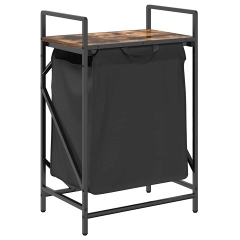 KOSZ NA PRANIE 1 KOMORA Z PÓŁKĄ PRZYDYMIONY DĄB