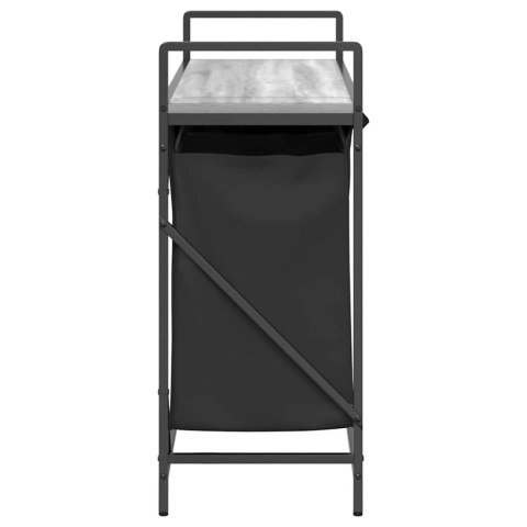 KOSZ NA PRANIE 3 PRZEGRODY Z PÓŁKĄ SZARY DĄB SONOMA