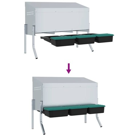 KURNIK LĘGOWY 3 KOMORY Z NOGAMI OCYNKOWANA STAL