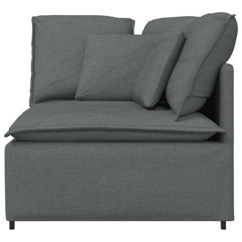 MODUŁOWY NAROŻNIK SOFA Z PODUSZKAMI CIEMNOSZARY 100CM