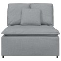 MODUŁOWY MODUŁ CENTRALNY SOFY Z PODUSZKAMI JASNOSZARY 100CM