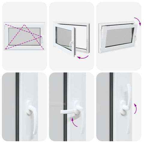 OKNO PIWNICZNE RISOR 60X100CM UCHYLNO-ROZWIERNE DIN LEWE