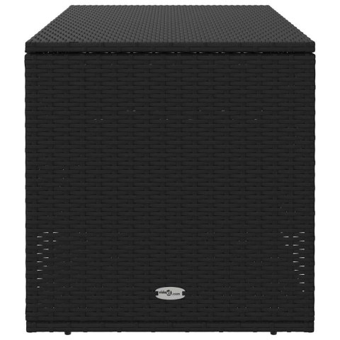 SKRZYNIA SCHOWEK POJEMNIK NA PODUSZKI OGRODOWE CZARNA 100X55X55CM