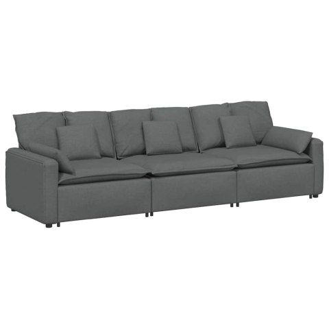 SOFA MODUŁOWA Z PODUSZKAMI CIEMNOSZARA