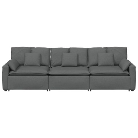 SOFA MODUŁOWA Z PODUSZKAMI CIEMNOSZARA