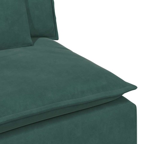 MODUŁOWA SOFA Z AKSAMITNYM SIEDZISKIEM KOMFORT I STYL CIEMNOZIELONA
