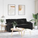 SOFA MODUŁOWA Z PODUSZKAMI CZARNA
