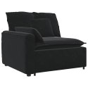 SOFA MODUŁOWA Z PODUSZKAMI CZARNA