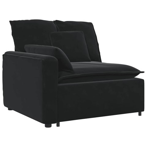 SOFA MODUŁOWA Z PODUSZKAMI CZARNA
