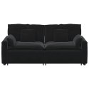 SOFA MODUŁOWA Z PODUSZKAMI CZARNA