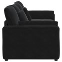 SOFA MODUŁOWA Z PODUSZKAMI CZARNA