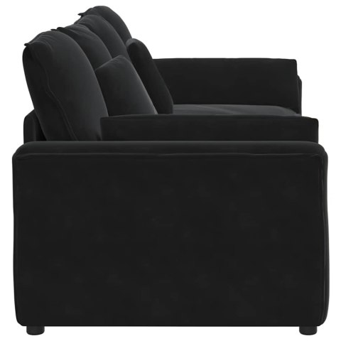 SOFA MODUŁOWA Z PODUSZKAMI CZARNA