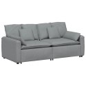 SOFA MODUŁOWA Z PODUSZKAMI JASNOSZARA