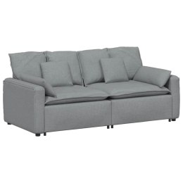 SOFA MODUŁOWA Z PODUSZKAMI JASNOSZARA