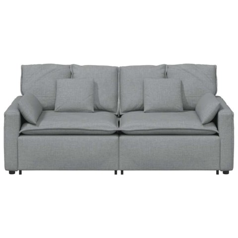 SOFA MODUŁOWA Z PODUSZKAMI JASNOSZARA