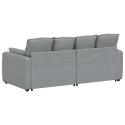 SOFA MODUŁOWA Z PODUSZKAMI JASNOSZARA