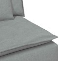 SOFA MODUŁOWA Z PODUSZKAMI JASNOSZARA