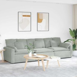 SOFA MODUŁOWA Z PODUSZKAMI JASNOSZARA