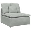 SOFA MODUŁOWA Z PODUSZKAMI JASNOSZARA