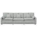 SOFA MODUŁOWA Z PODUSZKAMI JASNOSZARA
