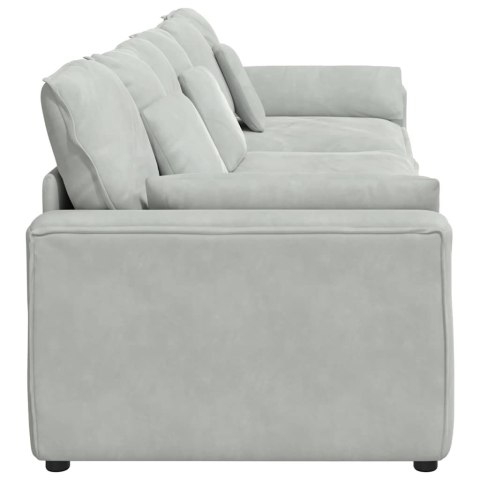 SOFA MODUŁOWA Z PODUSZKAMI JASNOSZARA