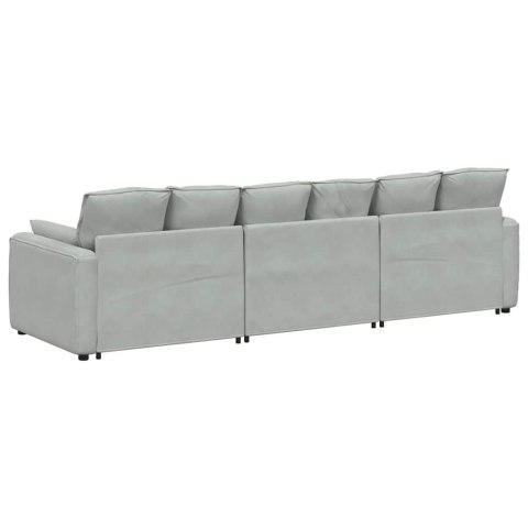 SOFA MODUŁOWA Z PODUSZKAMI JASNOSZARA