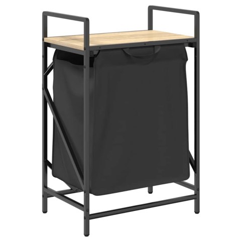 KOSZ NA PRANIE 1 KOMORA Z PÓŁKĄ DĄB SONOMA