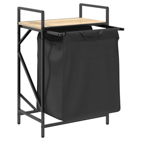 KOSZ NA PRANIE 1 KOMORA Z PÓŁKĄ DĄB SONOMA