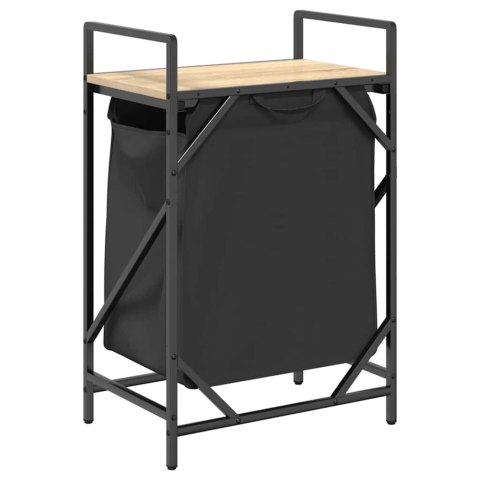 KOSZ NA PRANIE 1 KOMORA Z PÓŁKĄ DĄB SONOMA