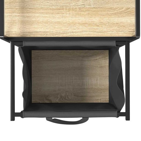 KOSZ NA PRANIE 1 KOMORA Z PÓŁKĄ DĄB SONOMA