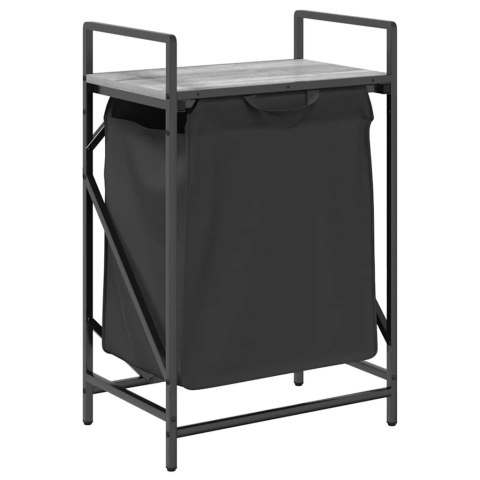 KOSZ NA PRANIE 1 KOMORA Z PÓŁKĄ SZARY DĄB SONOMA