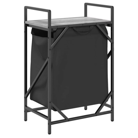 KOSZ NA PRANIE 1 KOMORA Z PÓŁKĄ SZARY DĄB SONOMA