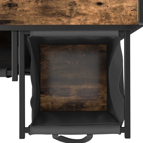 KOSZ NA PRANIE 3 PRZEGRODY Z KÓŁKAMI PRZYDYMIONY DĄB