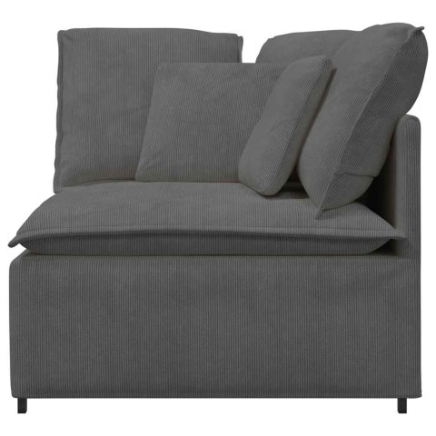 MODUŁOWY NAROŻNIK SOFA Z PODUSZKAMI CIEMNOSZARY 100CM