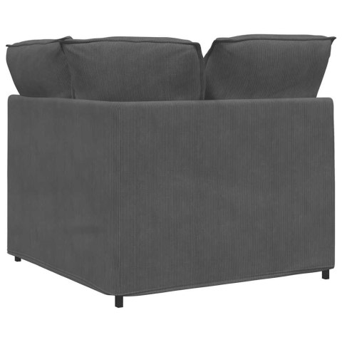 MODUŁOWY NAROŻNIK SOFA Z PODUSZKAMI CIEMNOSZARY 100CM
