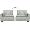 MODUŁOWY PODŁOKIETNIK SOFY MODUŁOWEJ Z PODUSZKAMI JASNOSZARY