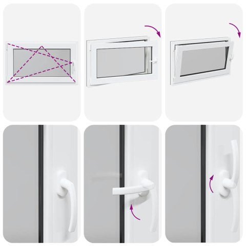 OKNO PIWNICZNE RISOR 100X70CM UCHYLNO-ROZWIERNE DIN LEWE