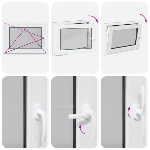 OKNO PIWNICZNE RISOR 80X60CM UCHYLNO-ROZWIERNE DIN LEWE