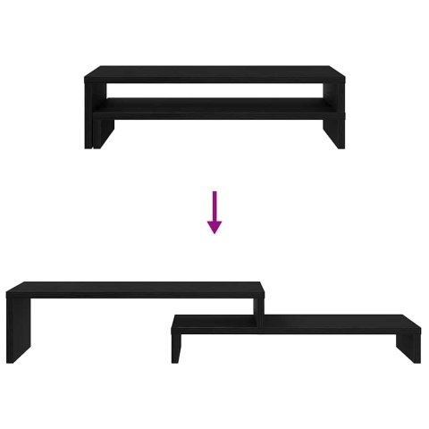 PODSTAWKA POD MONITOR CZARNY DĄB 54X22X15CM
