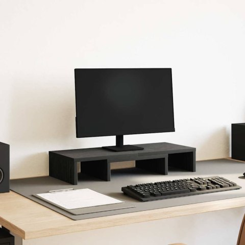 PODSTAWKA POD MONITOR REGULOWANA CZARNY DĄB 60X24X10,5CM