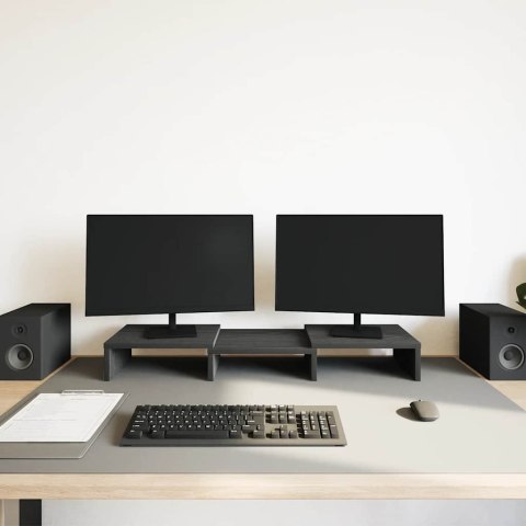 PODSTAWKA POD MONITOR REGULOWANA CZARNY DĄB 60X24X10,5CM