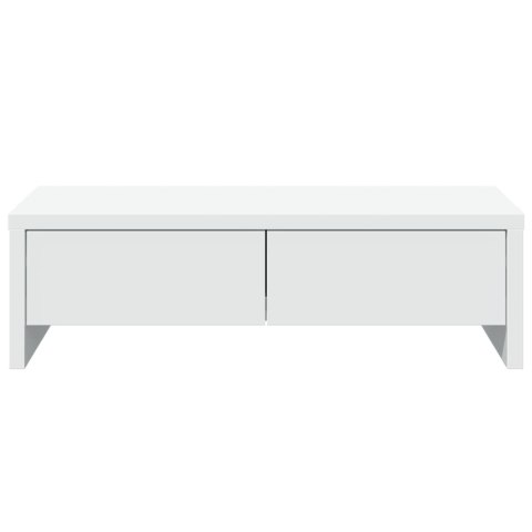 PODSTAWKA POD MONITOR Z SZUFLADAMI BIAŁA 50X27X15CM