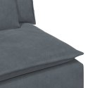 MODUŁOWA SOFA Z AKSAMITNYM SIEDZISKIEM KOMFORT I STYL CIEMNOSZARA