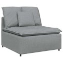 SOFA MODUŁOWA Z PODUSZKAMI JASNOSZARA