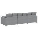 SOFA MODUŁOWA Z PODUSZKAMI JASNOSZARA