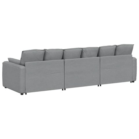 SOFA MODUŁOWA Z PODUSZKAMI JASNOSZARA