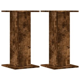 STOJAKI NA ROŚLINY 2 SZT. PRZYDYMIONY DĄB 30X30X60CM