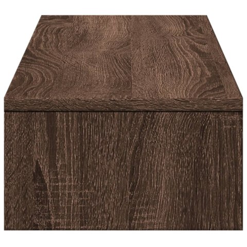 PODSTAWKA POD MONITOR Z SZUFLADAMI PODWÓJNA BRĄZOWY DĄB 100X27X15CM